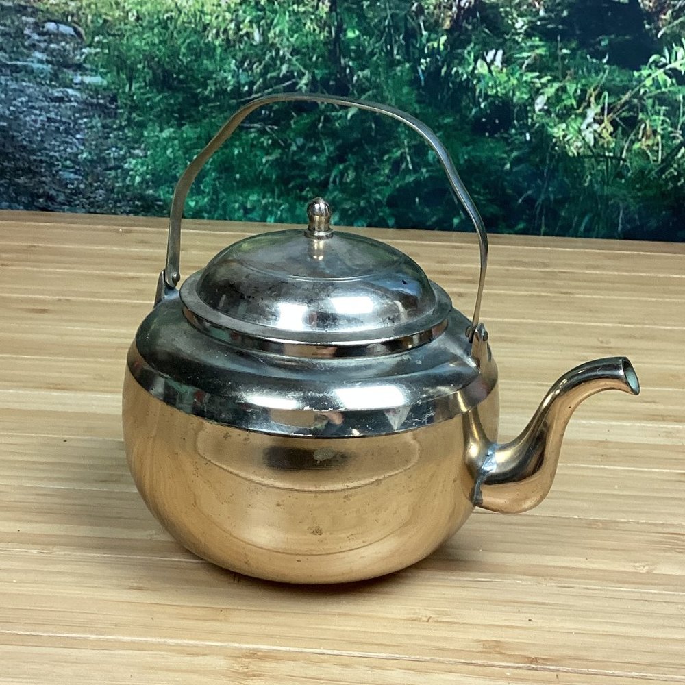 Vintage Solid Brass Teapot Kettle